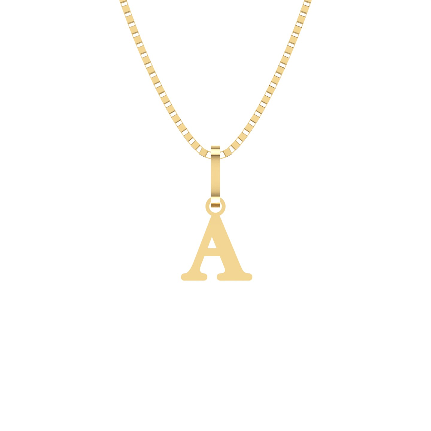 Pingente Letra A Pequena Ouro 18k