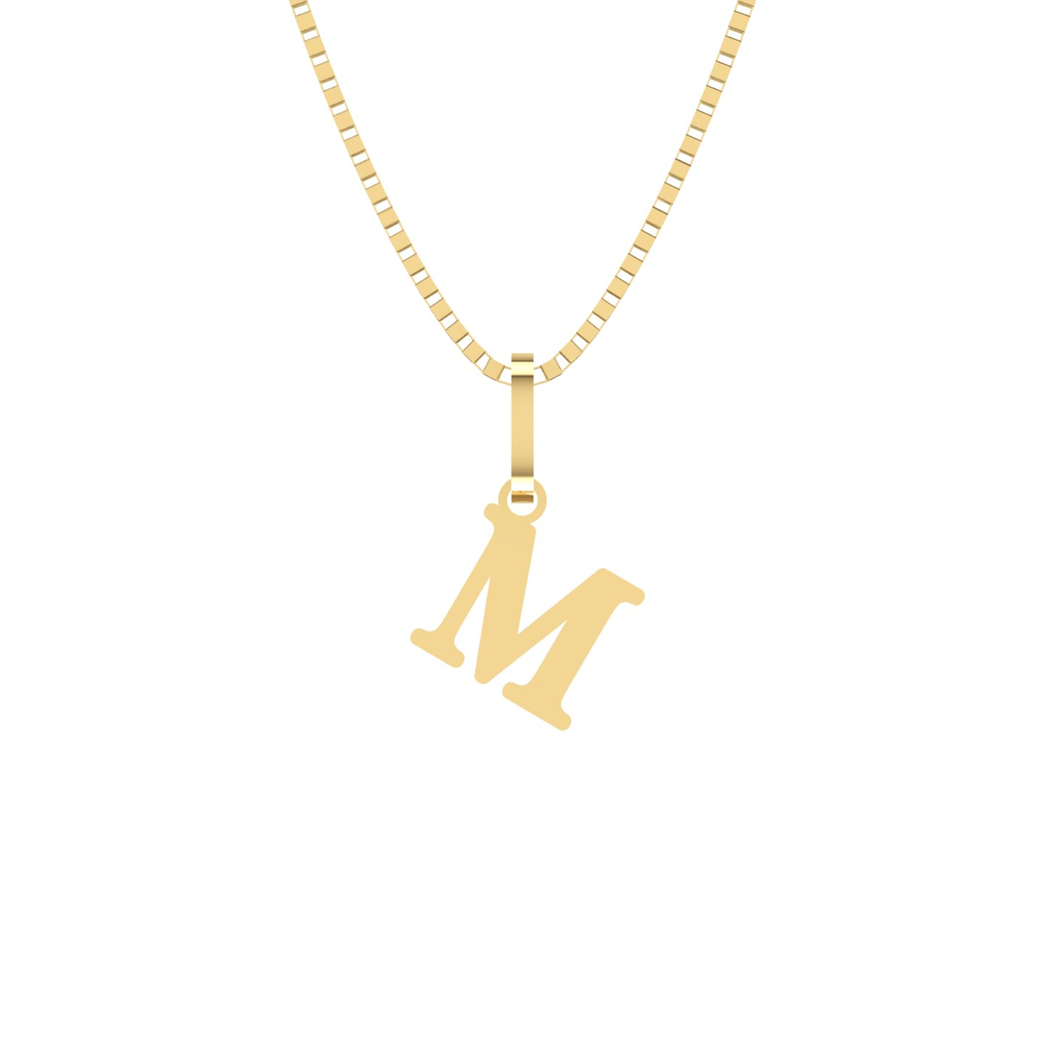 Pingente Letra M Pequena Ouro 18k