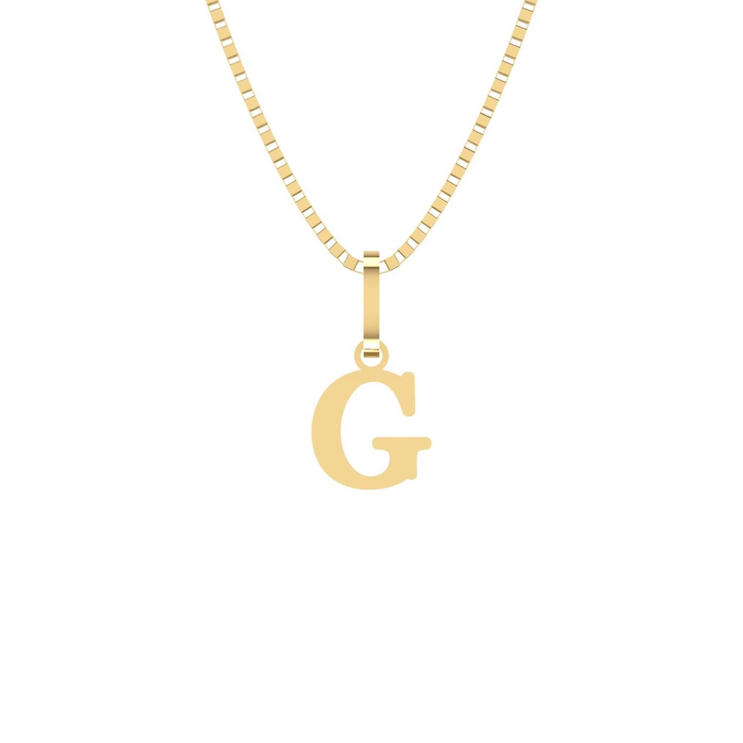 Pingente Letra G Pequena Ouro 18k
