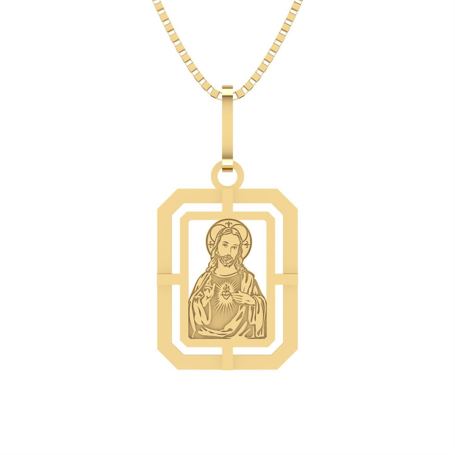 Pingente Sagrado Coração Pequeno Ouro 18k