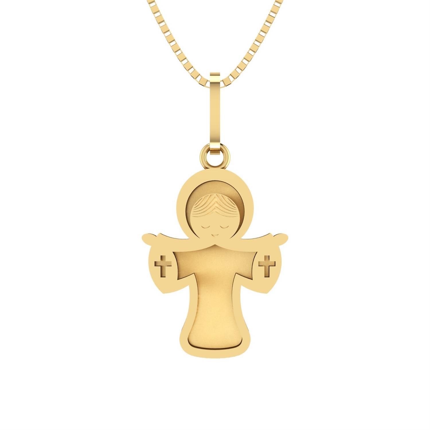 Pingente Cristo Galeria em Ouro 18k