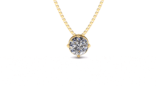 Gargantilha Ponto de Luz 5mm Zircônia Ouro 18k