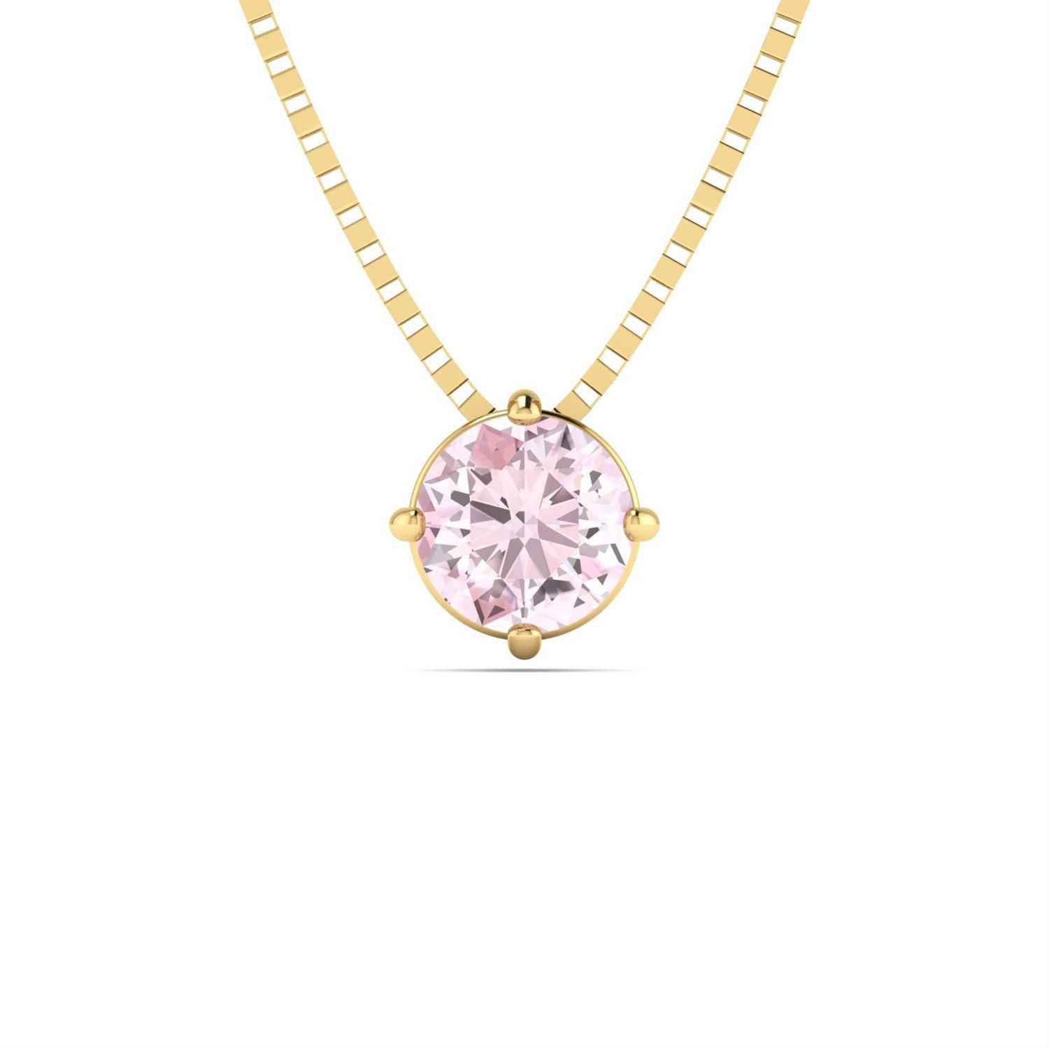 Gargantilha Ponto de Luz com Pedra Natural 4.5mm Ouro 18k