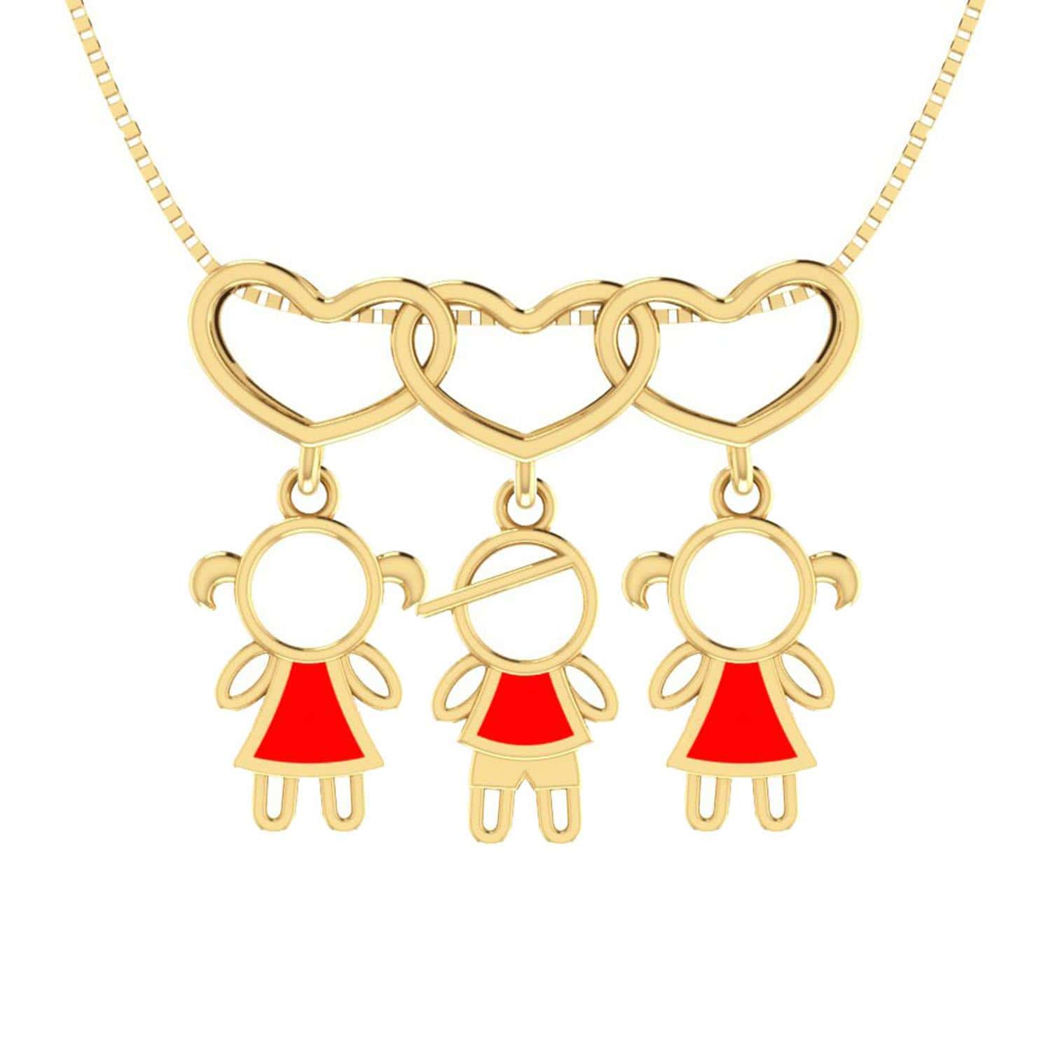 Pingente Tripla Canga Filhos Ouro 18k