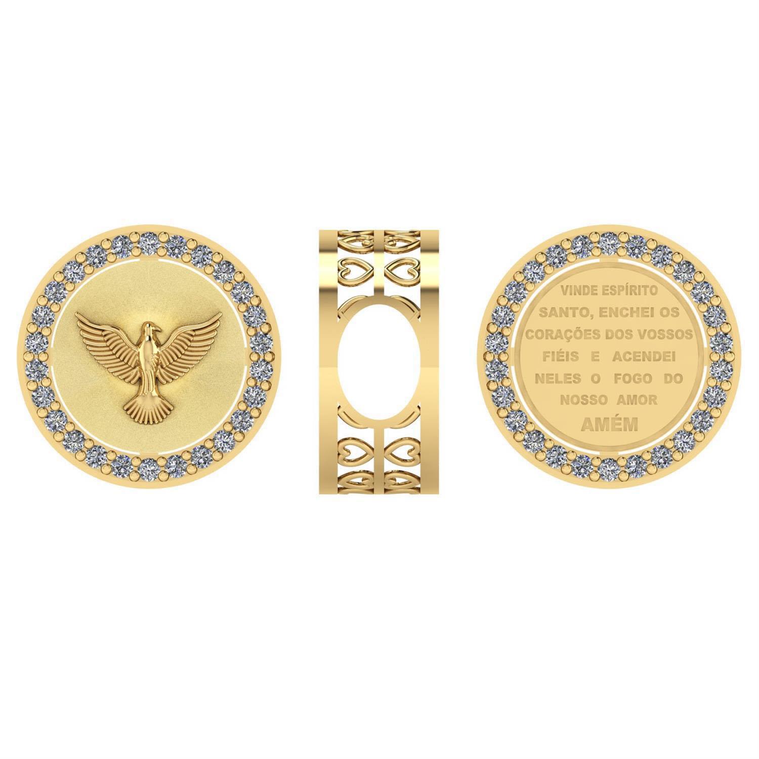 Pingente Berloque Espirito Santo Ouro 18k