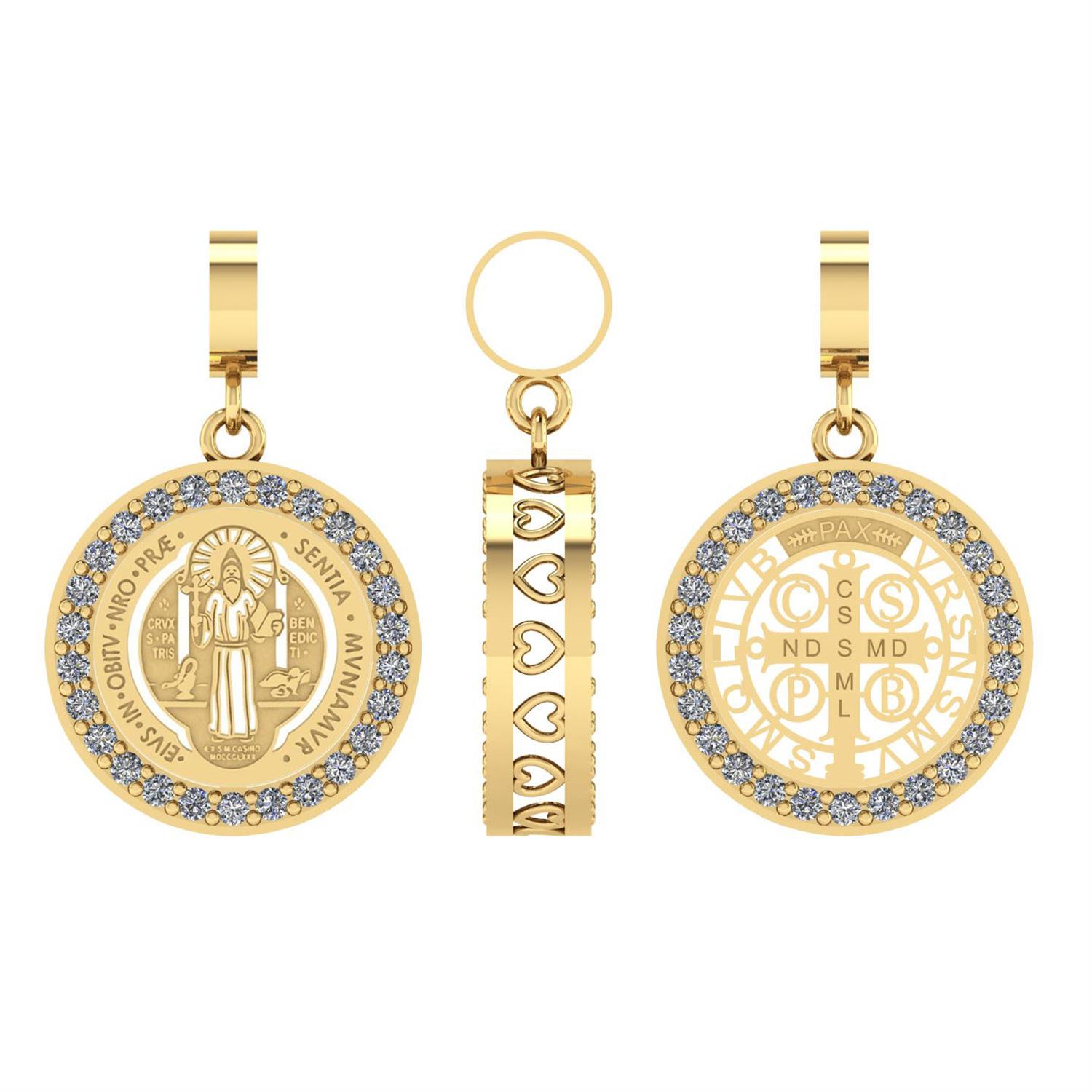 Pingente Berloque São Bento Ouro 18k