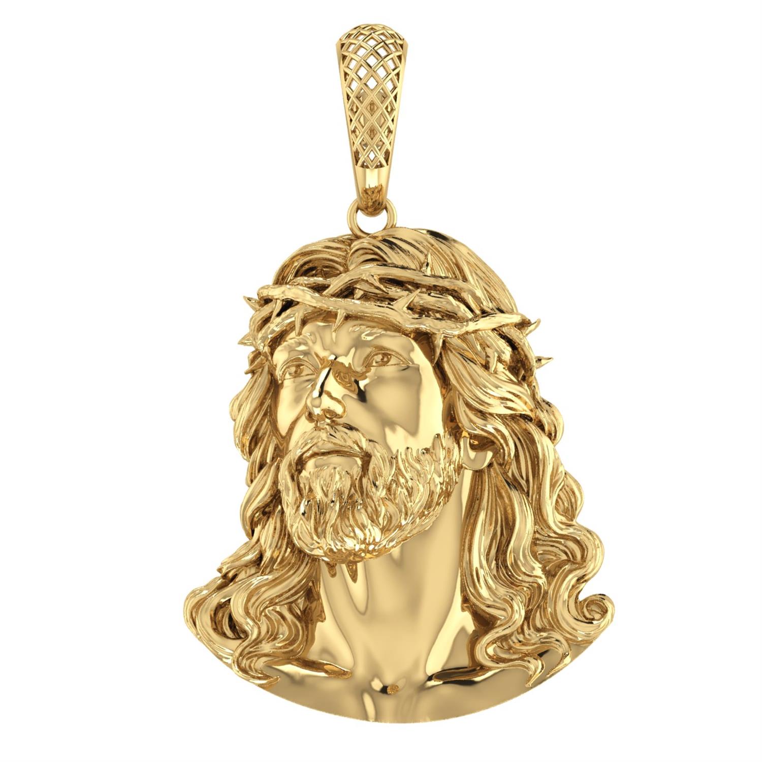 Pingente Jesus Cristo 30MM Ouro 18k