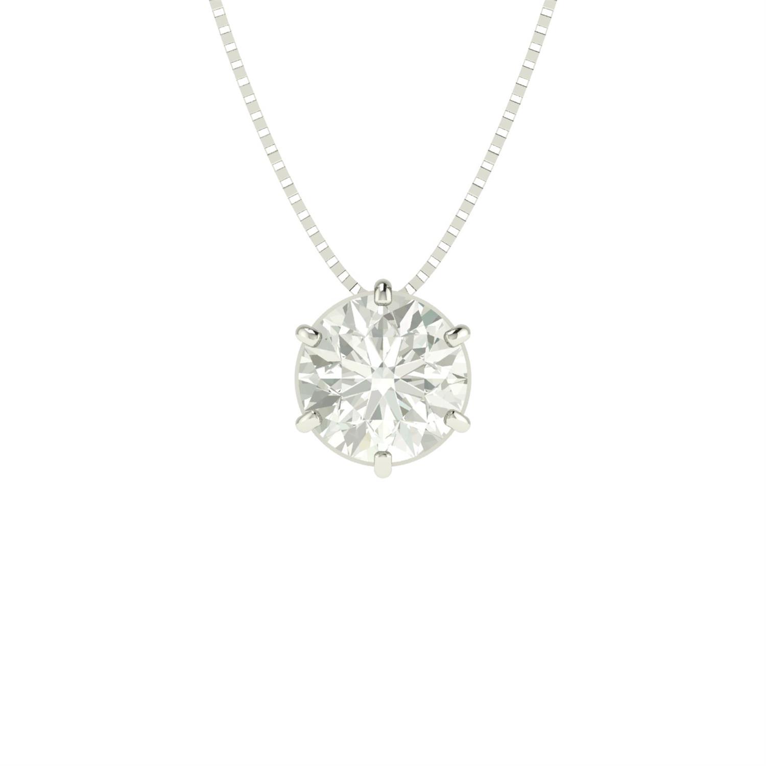 Pingente Ponto de Luz Moissanite 8mm Ouro 18k