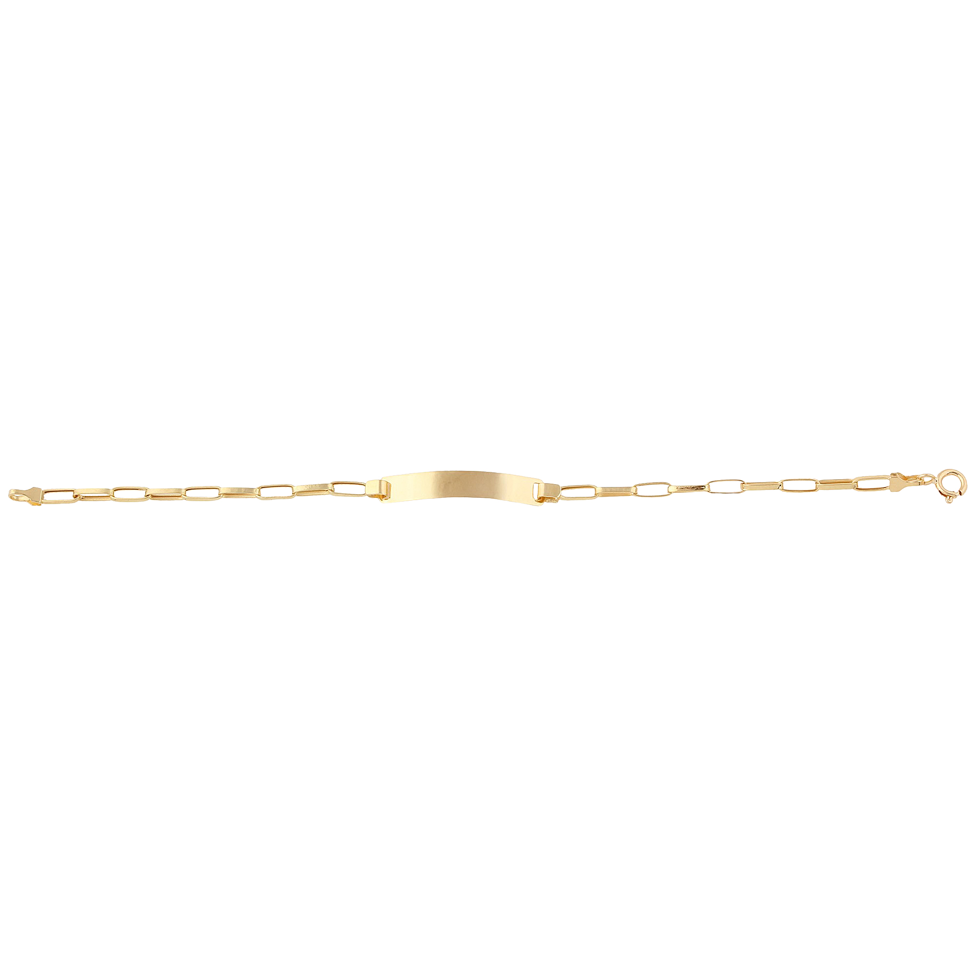 Pulseira Cartier Infantil de Chapinha 13cm Ouro 18k