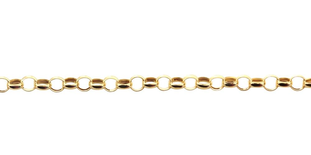 Pulseira Malha Portuguesa de 19cm Ouro 18k