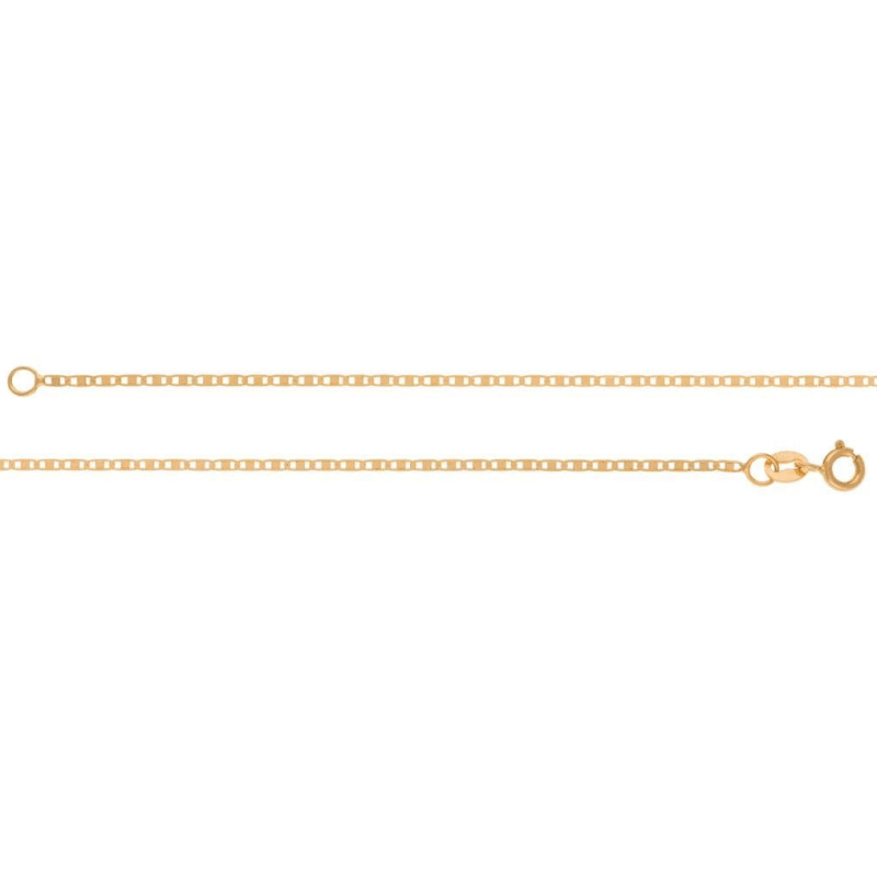 Corrente Piastrini Diamantada Fina Ouro 18k