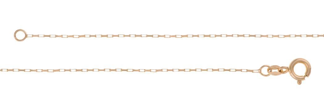 Corrente Malha Veneziana Longa Fina Ouro 18k
