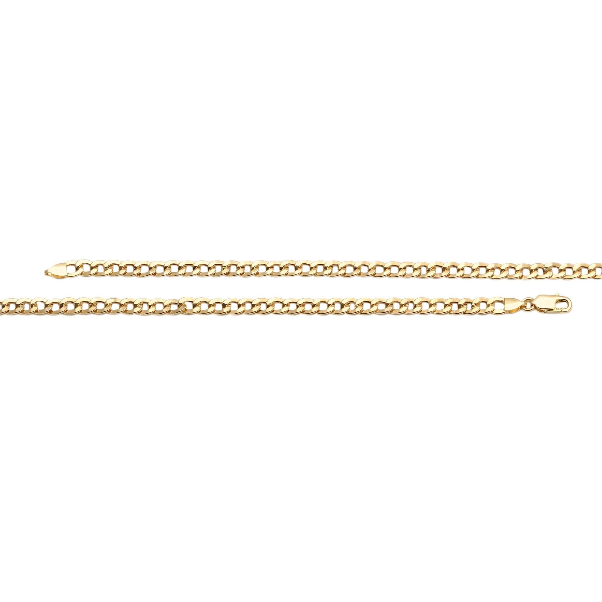 Pulseira Malha Groumet Achatada Ouro 18k