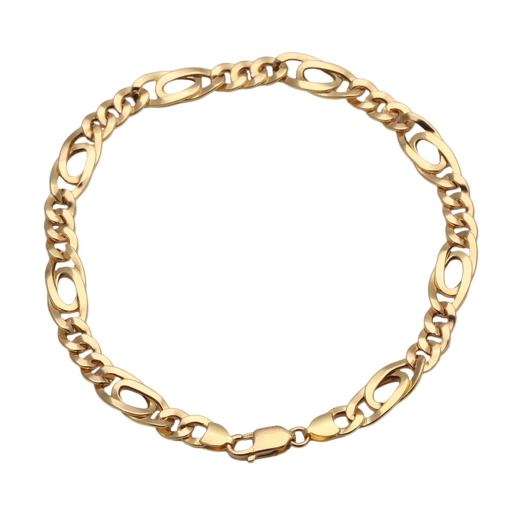 Pulseira Pernice Achatada 3x1 Ouro 18k
