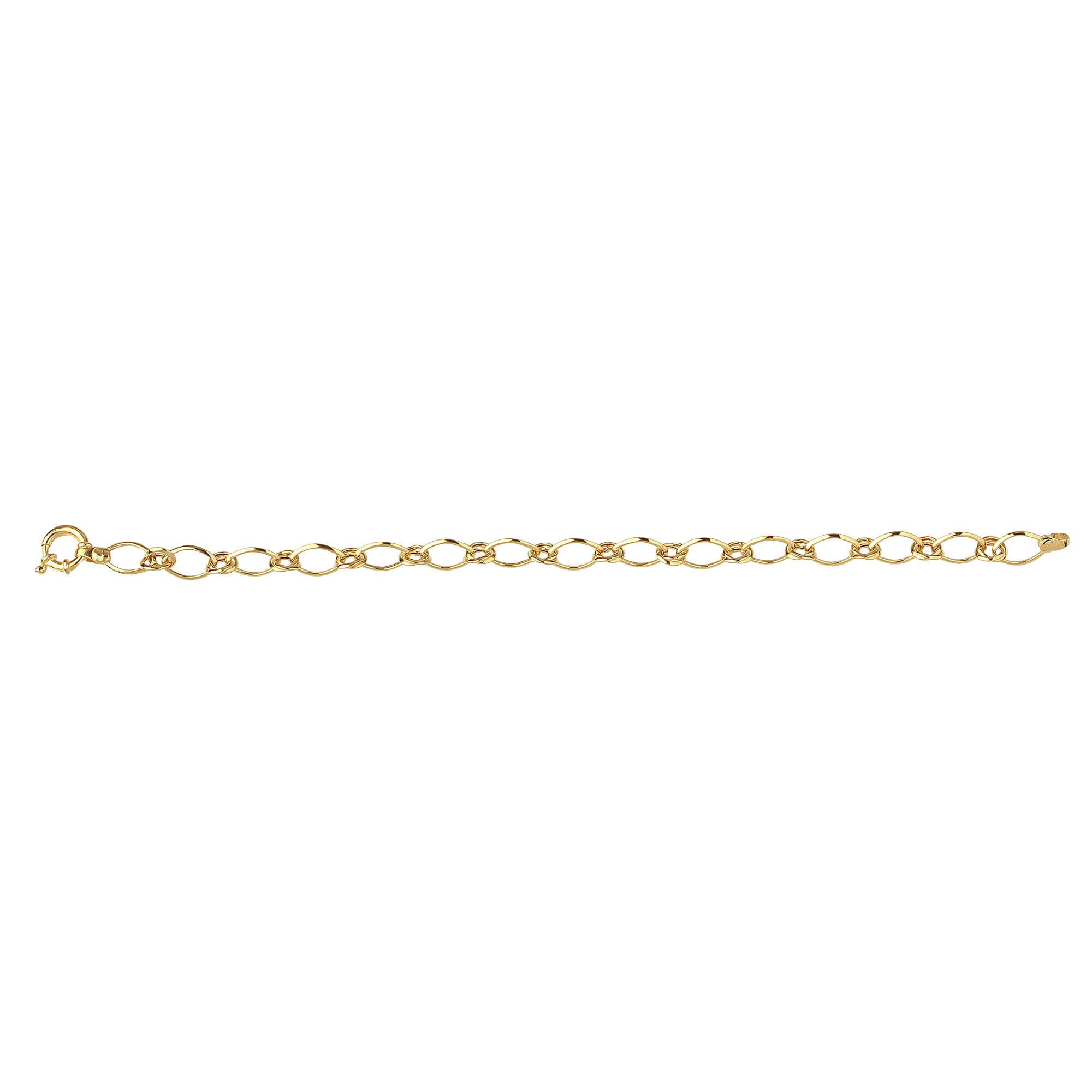 Pulseira Elo Simples e Duplo Ouro 18k