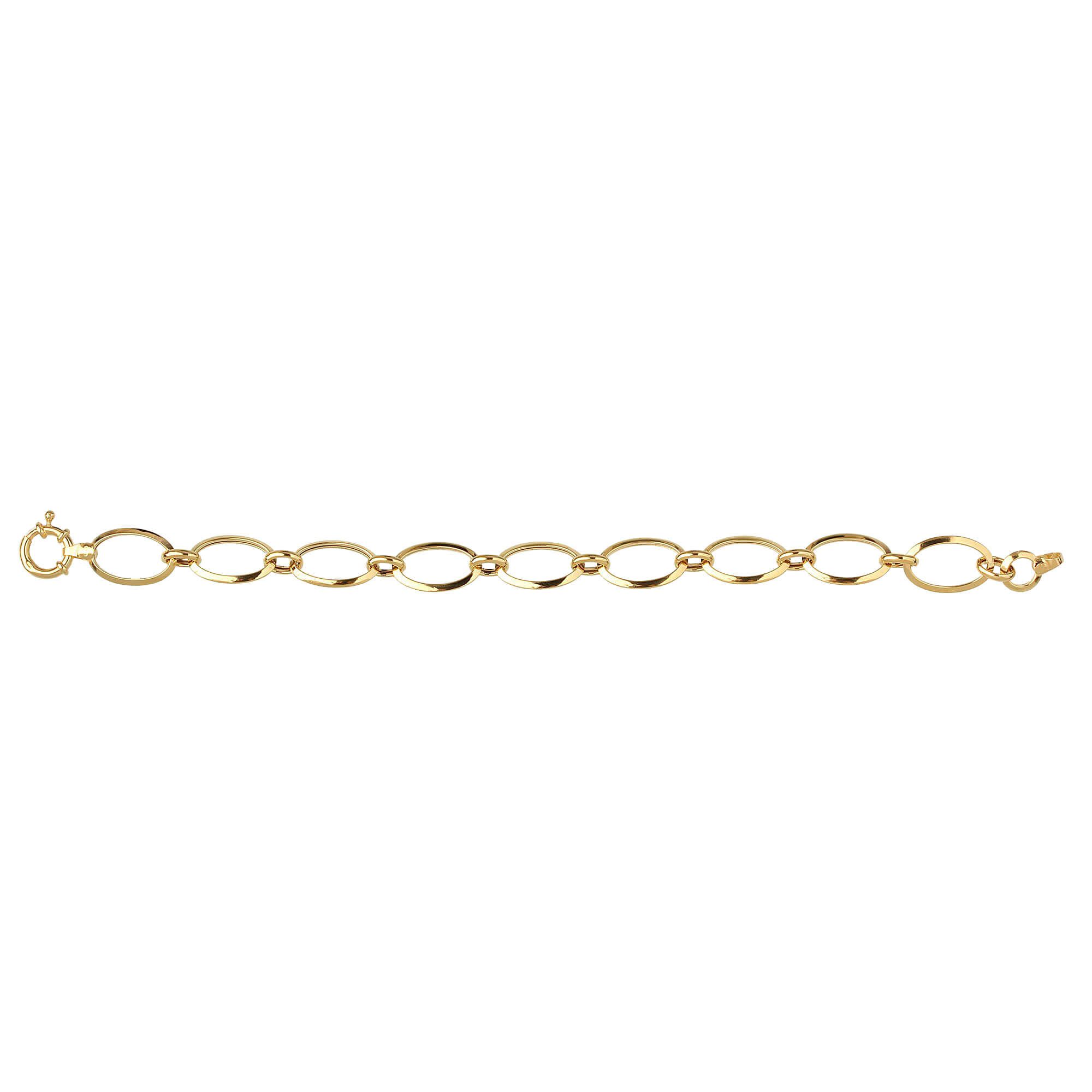 Pulseira Elo Oval Ouro 18k