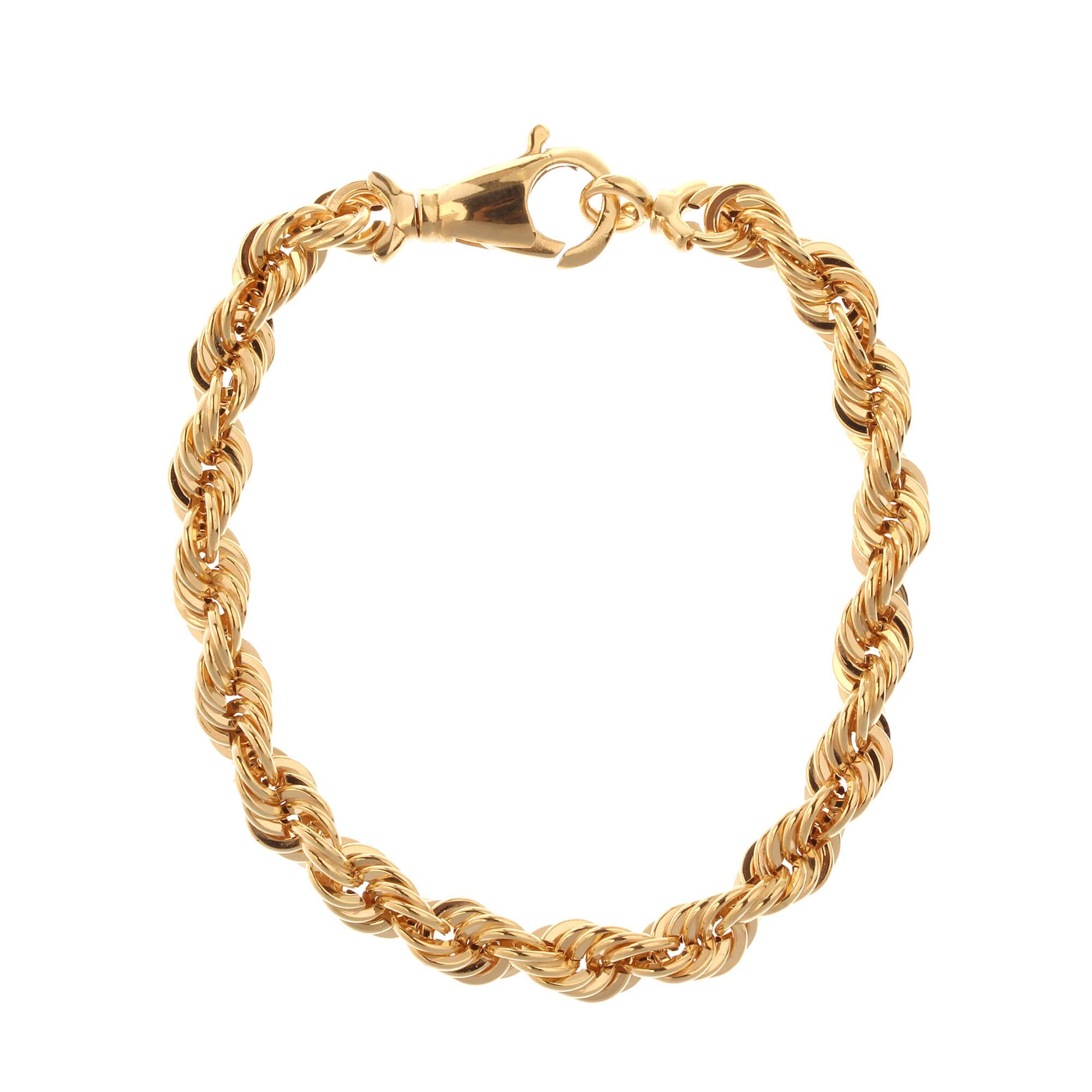 Pulseira Cordão Baiano Grosso Ouro 18k