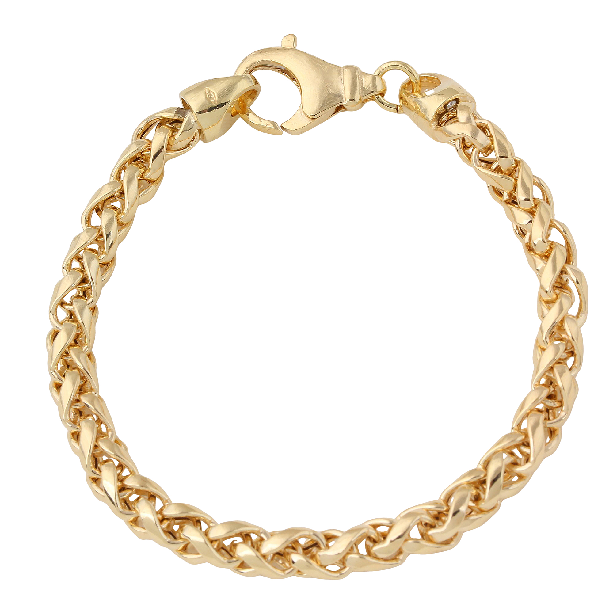 Pulseira Malha Palmeira Ouro 18K 