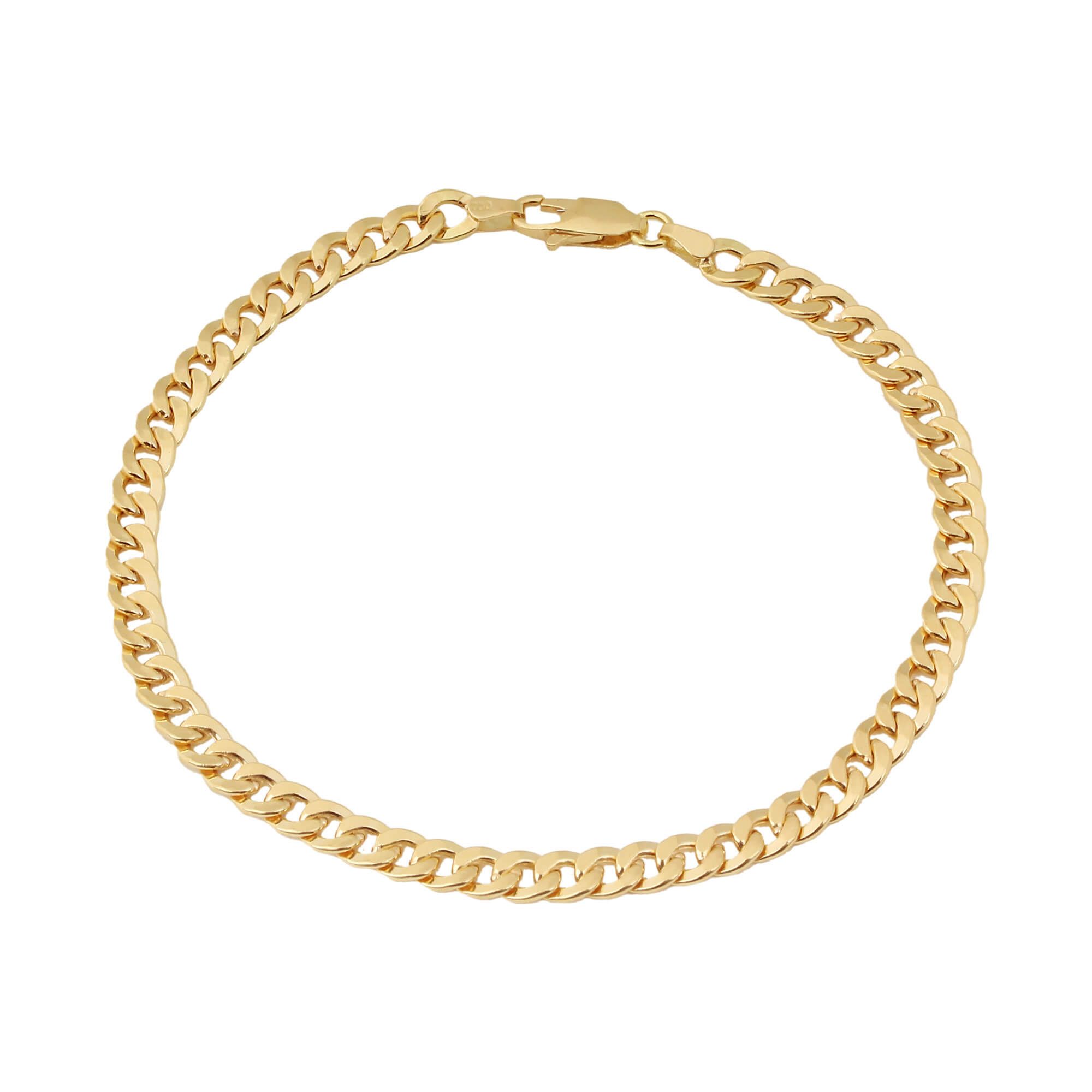 Pulseira Groumet com 21cm em Ouro 18k