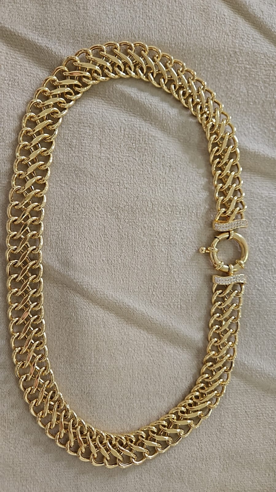 Corrente Lacraia Grossa Ouro 18k