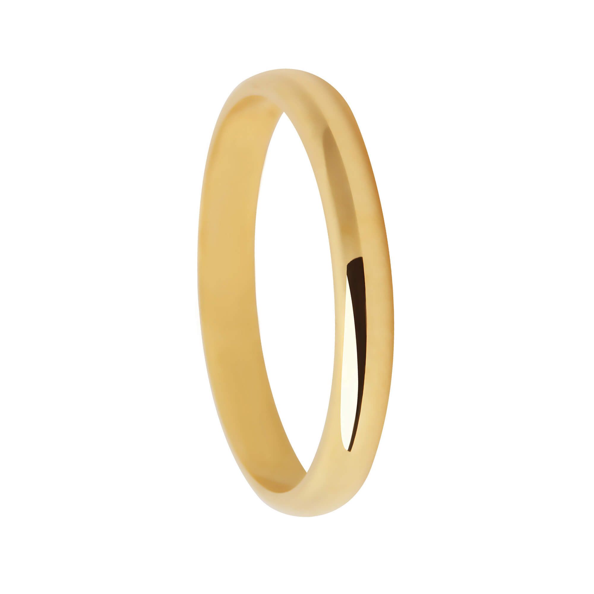 Aliança Soft 3mm Abaulada Lisa Ouro 18k