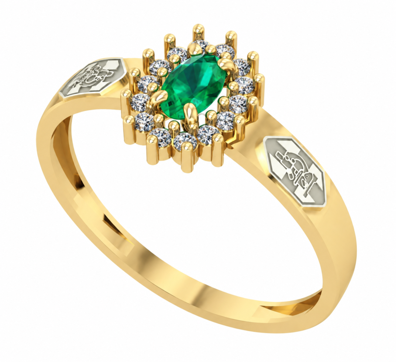 Anel Formatura Biomedicina Oval Aro Reto Em Ouro 18K