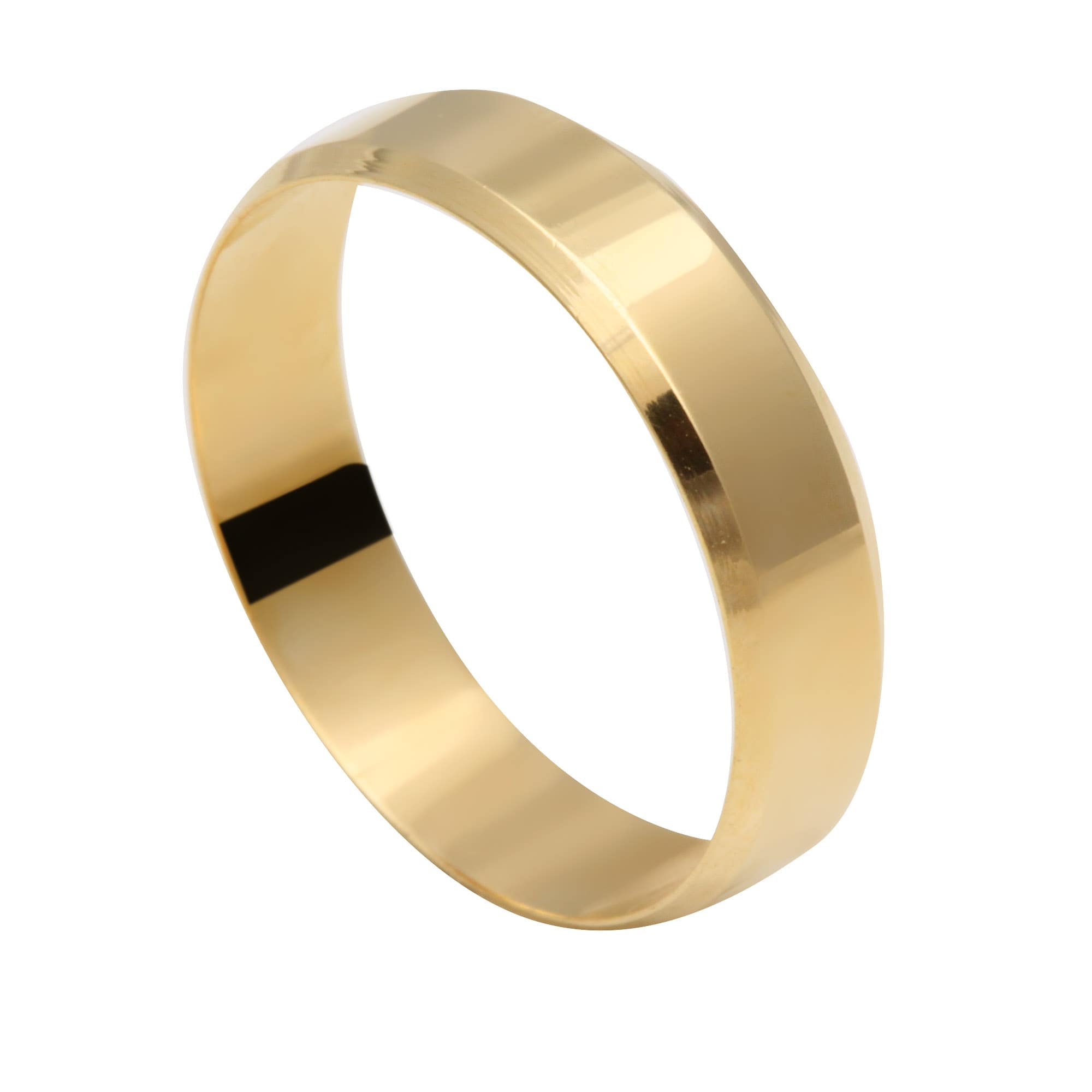 Aliança Lisa com Detalhes no Aro Ouro 18k