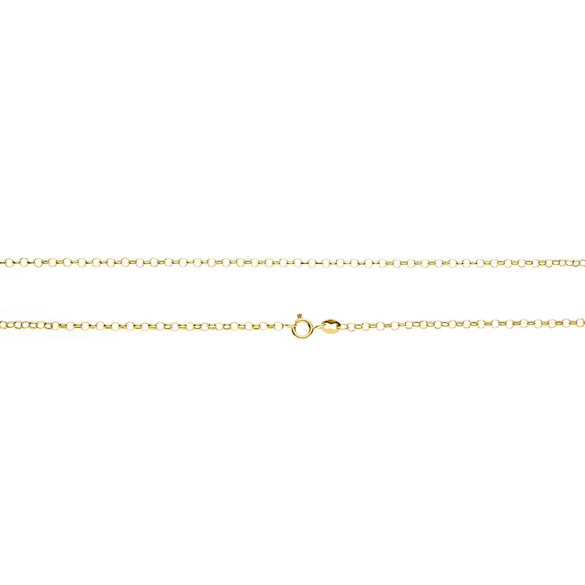 Corrente Malha Portuguesa Fininha PP 45cm Ouro 18k