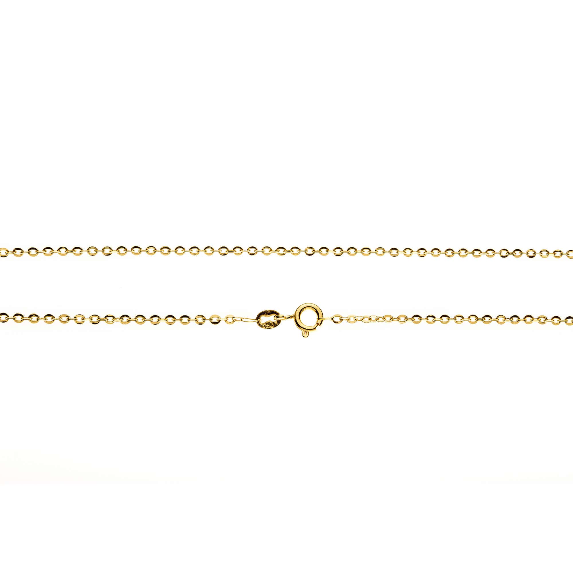 Corrente Malha Bailarina Fininha PP 45cm Ouro 18k