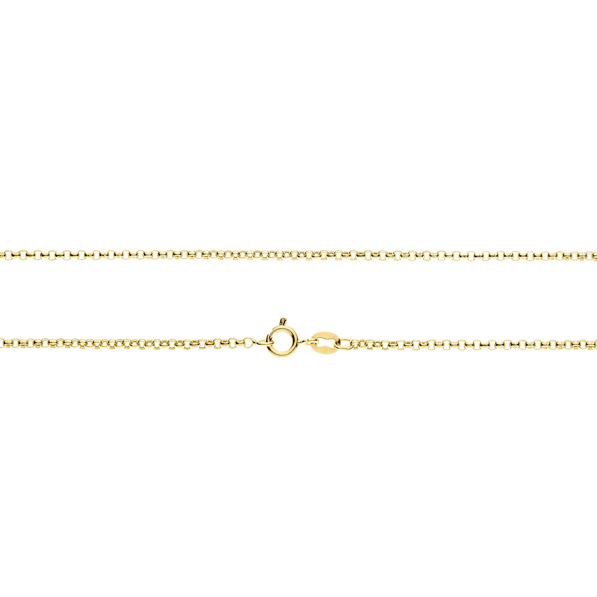 Corrente Malha Portuguesa Fininha P 45cm Ouro 18k
