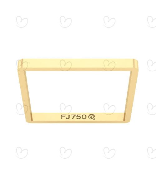 Anel em Ouro 18k/750 Quadrado Xuxa 1,5mm