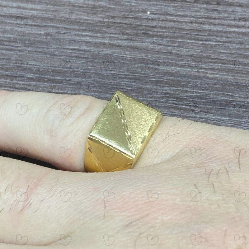 Anel em Ouro 18k/750 Masculino Diamantado