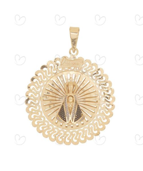 Pingente em Ouro 18k/750 Mandala Nossa Senhora Aparecida 300 Anos