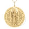 Pingente em Ouro 18k/750 São Bento Medalha Grande