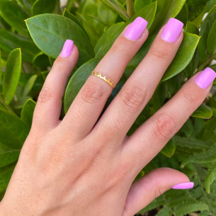 Anel Coroa Falange Ouro 18k