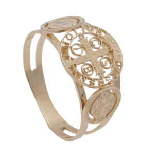 Anel São Bento Pequeno Ouro 18k