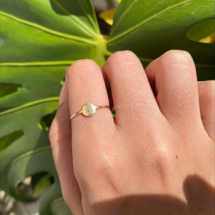 Anel Chapinha S Ouro 18k