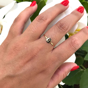 Anel Chapinha J Ouro 18k