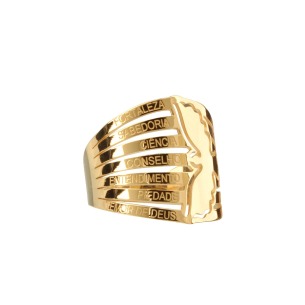 Anel Sete Dons do Espírito Santo Ouro 18k