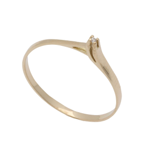Anel Solitário Fininho 1mm Ouro 18k
