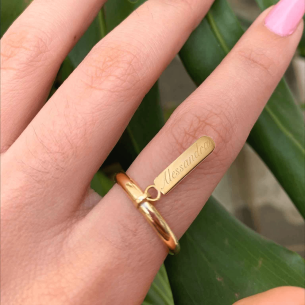 Anel Chapinha Ouro 18k