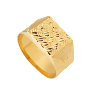 Anel Masculino Serrilhado Ouro 18k