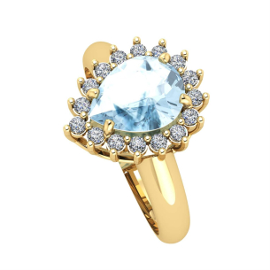 Anel Gota Galeria Ouro 18k