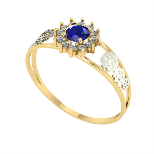 Anel Formatura Redondo Engenharia Florestal Ouro 18k