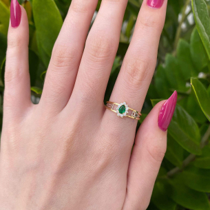 Anel Formatura Gota Terapia Ocupacional Ouro 18k
