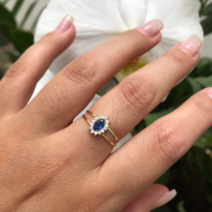 Anel Tipo Formatura Oval Ouro 18k