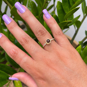 Anel Anel com Pedra Amor Ouro 18k