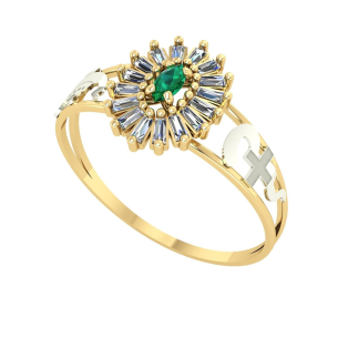 Anel Formatura Pizza Navete Enfermagem Ouro 18k