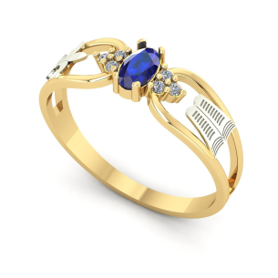 Anel Formatura Oval Pedagogia Ouro 18k