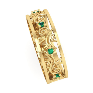 Anel Formatura Enfermagem Trabalhado Feminino Ouro 18k